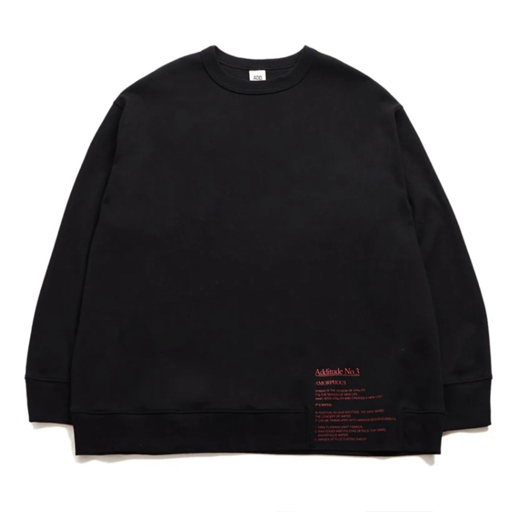 ADD ADDITUDE NO.3 SWEATSHIRT BLACK